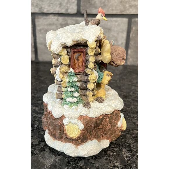 Enesco Moose Creek Crossing “Nature Calls” 1995 Musical Moose Outhouse #170933 - Picture 4 of 8